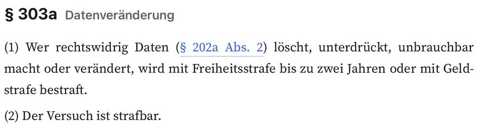Anklickbarer Normverweis im Gesetzestext